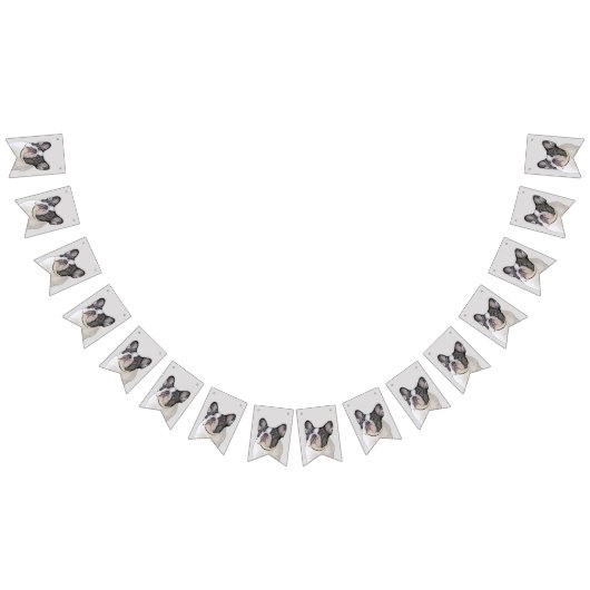 ブルドッグフランスの(ブリンドル・ピー絵画) s - Dog Art バンティングフラッグ (全)