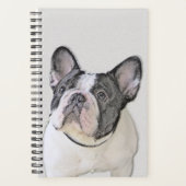 ブルドッグフランスの(ブリンドル・ピー絵画) s - Dog Art プランナー手帳 (正面)