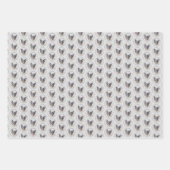 ブルドッグフランスの(ブリンドル・ピー絵画) s - Dog Art ラッピングペーパーシート (正面)