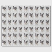 ブルドッグフランスの(ブリンドル・ピー絵画) s - Dog Art ラッピングペーパー (フラット)