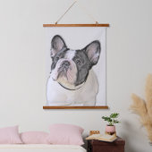 ブルドッグフランスの(ブリンドル・ピー絵画) s - Dog Art 吊り下げ型タペストリー (寝室)