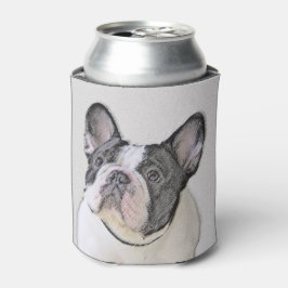 ブルドッグフランスの(ブリンドル・ピー絵画) s - Dog Art 缶クーラー