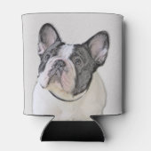 ブルドッグフランスの(ブリンドル・ピー絵画) s - Dog Art 缶クーラー (裏面)