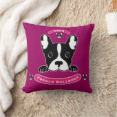 ブルドッグフランスの – 小さな犬を切る クッション (ブランケット)