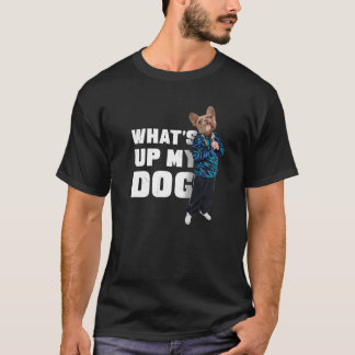 ブルドッグフランスのW何アップ私の犬4 Frenchie Dog Tシャツ