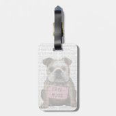 ブルドッグフリーハグ ラゲッジタグ (裏面縦)