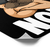 ブルドッグフレンチーノペドッグママ女の子 ポスター (角)