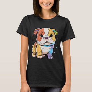 ブルドッグフレンチーピットブルドッグカニヌパピーペット Tシャツ