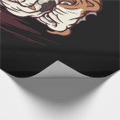 ブルドッグヘッドイングリッシュブルドッグ恋人 ラッピングペーパー (角)