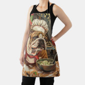 ブルドッグホリデーベーキング:フェスティバルクリスマス エプロン (インサイチュ)