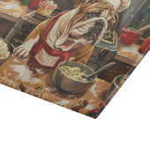 ブルドッグホリデーベーキング:フェスティバルクリスマス カッティングボード (角)