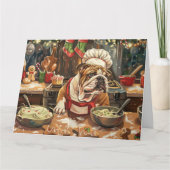 ブルドッグホリデーベーキング:フェスティバルクリスマス カード (正面)