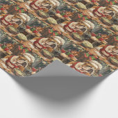 ブルドッグホリデーベーキング:フェスティバルクリスマス ラッピングペーパー (角)