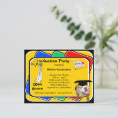 ブルドッグホワイト卒業グローラーパーティの招待状 招待状 (スタンド正面)