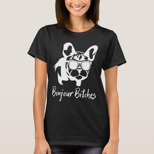 ブルドッグボンジュール Tシャツ (正面)