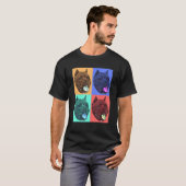 ブルドッグポップ・アートのアート Tシャツ (正面フル)