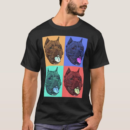 ブルドッグポップ・アートのアート Tシャツ (正面)