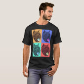 ブルドッグポップ・アートのアート Tシャツ (正面フル)