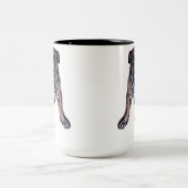 ブルドッグマグコーヒーカップクールイングリッシュブルドッグカップ ツートーンマグカップ (中央)