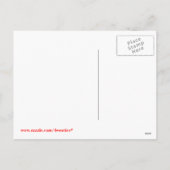 ブルドッグマディーレッドローズバレンタインデザイン シーズンポストカード (裏面)