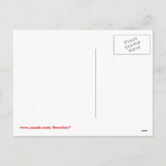 ブルドッグマディーレッドローズバレンタインデザイン シーズンポストカード (裏面)