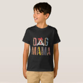 ブルドッグママヒョウ印刷ドッグママ Tシャツ (正面フル)