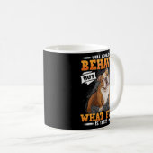 ブルドッグママブルドッグパパ私はブルドッグブルが好き コーヒーマグカップ (正面右)