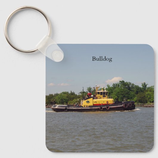 ブルドッグメタルキーチェーン キーホルダー (正面)