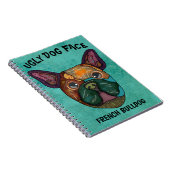 ブルドッグユニークフランスのの醜い犬の顔手帳 ノートブック (右側)