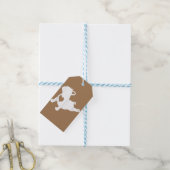 ブルドッグヨガポーズラブハートトレーニングプレゼント ギフトタグ (より糸付き)