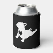 ブルドッグヨガポーズラブハートトレーニングプレゼント 缶クーラー (缶正面)