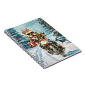 ブルドッグライディングオートバイクリスマス ノートブック (右側)