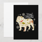 ブルドッグラバーのクリスマス ノートカード (正面/裏面)