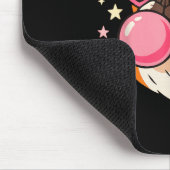 ブルドッグ乳がん認識度吹ズピンクバブル マウスパッド (コーナー)