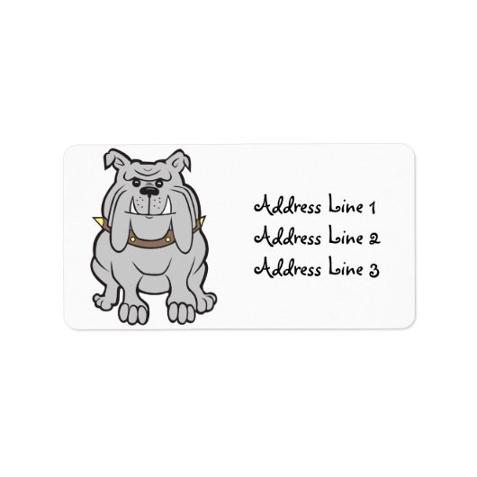 ブルドッグ住所 シール (正面)