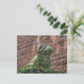 ブルドッグ像サバンナジョージア写真 ポストカード (スタンド正面)