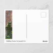 ブルドッグ像サバンナジョージア写真 ポストカード (裏面)