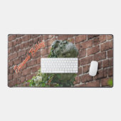 ブルドッグ像サバンナGA写真 デスクマット (キーボード&マウス)