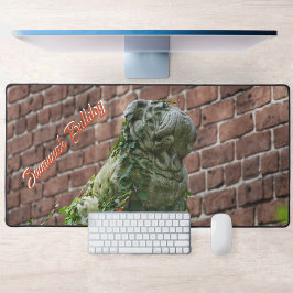 ブルドッグ像サバンナGA写真 デスクマット