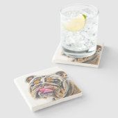 ブルドッグ動物グラム ストーンコースター (横)