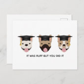 ブルドッグ君、卒業おめでとう！ ポストカード (正面/裏面)