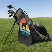 ブルドッグ好き |ヴィンテージレトロフランスのBulldog ゴルフタオル (グリーン)