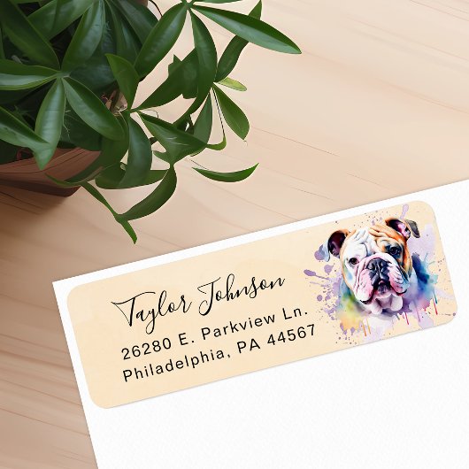 ブルドッグ差出人住所ラベル ラベル