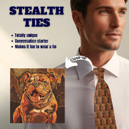 ブルドッグ恋人のノベルティステルスネックタイ ネクタイ