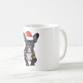 ブルドッグ愛好家のためのフランスのクリスマスプレゼント コーヒーマグカップ (正面右)