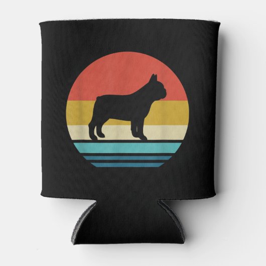 ブルドッグ愛好家 |ヴィンテージフランスのレトロブルドッグ 缶クーラー (正面)