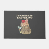 ブルドッグ愛好家 | 旅行するよりブルドッグと一緒 ドアマット (正面)