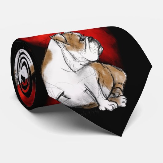 ブルドッグ愛 ネクタイ (ロール)