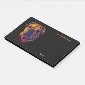 ブルドッグ抽象芸術アートドッグ名 ポストイット (アングル)