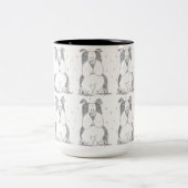 ブルドッグ数々のマグ ツートーンマグカップ (中央)